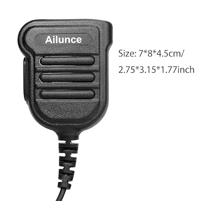 Retevis RT29 Ailunce HA1G Shoulder Speaker Mic (1 Pack) Bundle with Audio Adapter to 2 Pin Connector (1 Pack), IP67 Waterproof Original Speaker Microphone, for HD1 HD2 HA1G HA1UV Retevis RT29 NR30