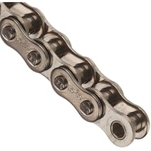 Tsubaki 35SSRB ANSI Roller Chain, Single Strand, Riveted, 304 Stainless Steel, #35 ANSI No., 3/8" Pitch, 0.200" Roller Diameter, 0.188" Roller Width, NULL Working Load, 10ft Length