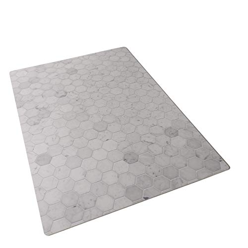 Carrelage répliqué marbre hexagone Bessie Bakes fond photo 3mm rigide ultra résistant