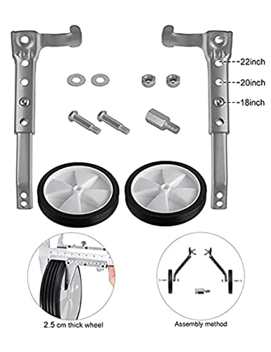 Midogat Bicycle Training Wheels, Variable Speed Bike Training Wheels Bike Stabilizers Mounted Kit For Kids Variable Bike Of 18-22 Inch #TOP1