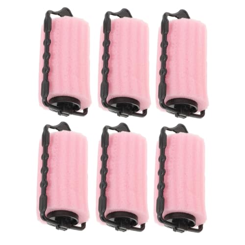 FRCOLOR 6 piezas Rulos de Espuma Grandes para Pelo Rizadores sin Calor Cómodos para Dormir Moldeadores Suaves para Crear Rizos Naturales y Elegantes sin Daño Aptos para Tipo de Cabello