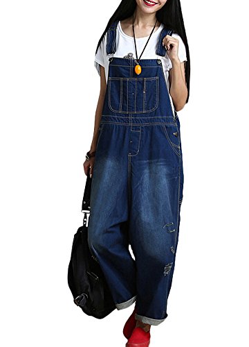 Vogstyle Donna Casuale Salopette a Cavallo Bass Stile-1 Blu L
