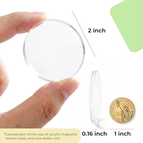 15 imanes redondos transparentes para refrigerador DIY miniatura 5