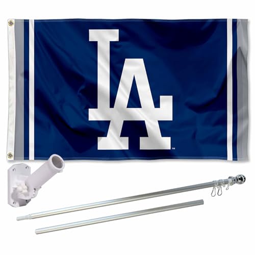 Los Angeles Dodgers Flag Pole and Bracket Set