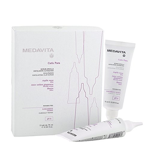 Medavita Cutis Pura Scalp&Skin Exfoliating Clay Scrub 2x75ml - mascarilla exfoliante cuero cabelludo/rostro