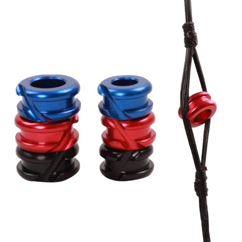 FUNTRESS Archery Sight Aluminum Alloy Peep Sights 1/8 3/16 1/4 Archery Peep Sight for Compound Bow Accessories 1pc (Red 3/16)