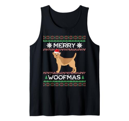 Navidad Border Terrier Camiseta sin Mangas