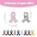 SUPERFINDINGS 50PCS 10 Colors Breast Cancer Awareness Lapel Pins Ribbon Enamel Pins Alloy Badges Hope Ribbon Lapel Pins for Charity Recognition Public Event