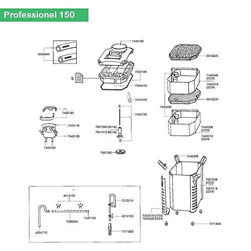 Eheim 7445200 Satz Dichtungsringe zu Adapter Ersatzteil für 2222-2324