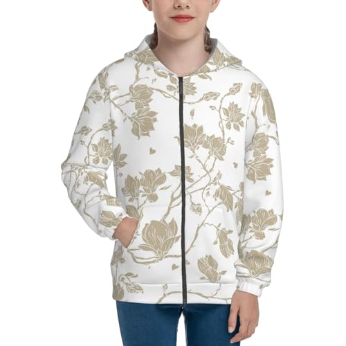 Vintage Stylized White Color Kids Pullover Hoodies Boys Zip Up Sweatshirts Girls Athletic Clothes with Pocket3