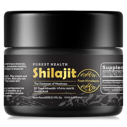 Purest Health 100% Natural Shilajit 30G - Premium Himalayan Resin - Rich In Fulvic & Humic Acid & 85 Trace Minerals - For Optimal Health-image