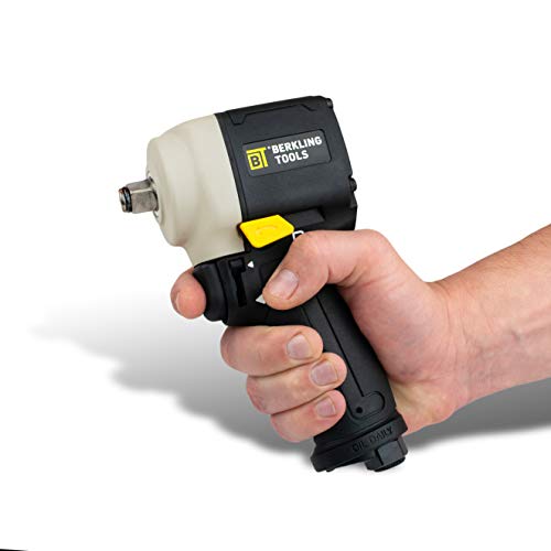 Berkling Tools 2443J Mini Compact 1/2" Air Impact Wrench - Pneumatic, Light Weight, Jumbo Hammer, Composite Handle | Fits In The Palm And Easily Get Into Tight Confined Space #TOP2