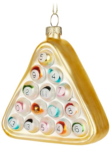 BRUBAKER Billard - Handbemalte Weihnachtskugel aus Glas - 9,5 cm Baumkugel Billardkugeln Bunt - Lustige Weihnachtsdeko - Mundgeblasener Christbaumschmuck - Figur Lustig Deko Anhänger BRUBAKER Billard - Handbemalte Weihnachtskugel aus Glas - 9,5 cm Baumkugel Billardkugeln Bunt - Lustige Weihnachtsdeko - Mundgeblasener Christbaumschmuck - Figur Lustig Deko Anhänger
