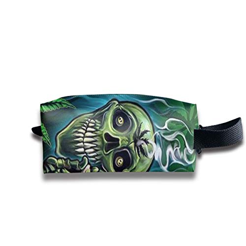 WAY.MAY Skull Smoke Weed Storage Bag Tote-Handbags Cosmetic Pouch Portable Travel Makeup Tote Bag Pen Case Bag Space Saver Bags Medicine Package Sewing Kit