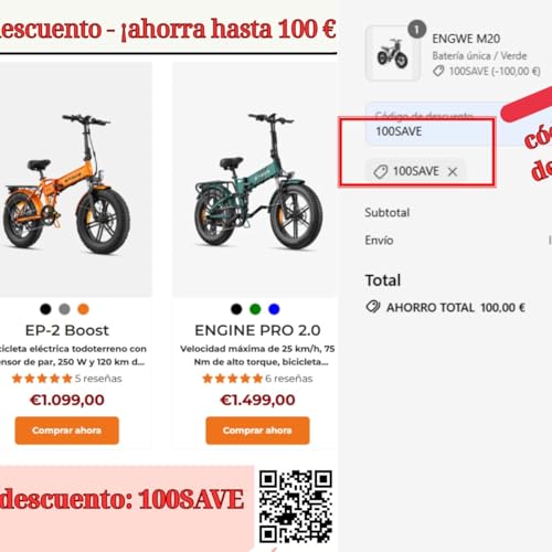 Engwe c&oacute;digo de descuento: 100SAVE &ndash; Ahorra un 10% Titelbild