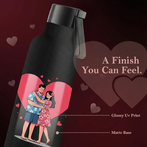 Image of Perch Oasis Pro Insulated Steel Water Bottle 760ml | ISI Certified Hot & Cold Leakproof Flask | BPA-Free Valentine Gift Bottle for Couples, His & Her, Office, Gym & Home | Bliss