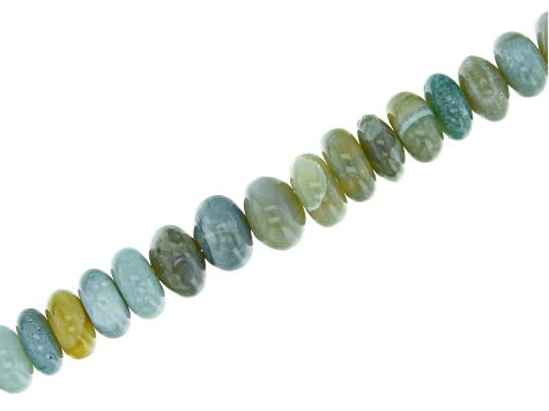 Opale verte naturelle perles rondes lisses 5-7mm pour création de bijoux