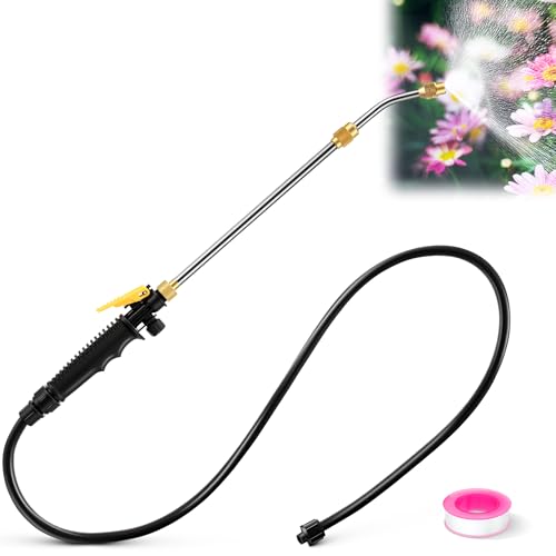 Enhon Replacement Sprayer Wand Compatible with Ryobi P2803 P2800 Retractable 24 Stainless Steel Pump Action Pressure Sprayer with Adjustable Nozzle Trigger Wand & Hose