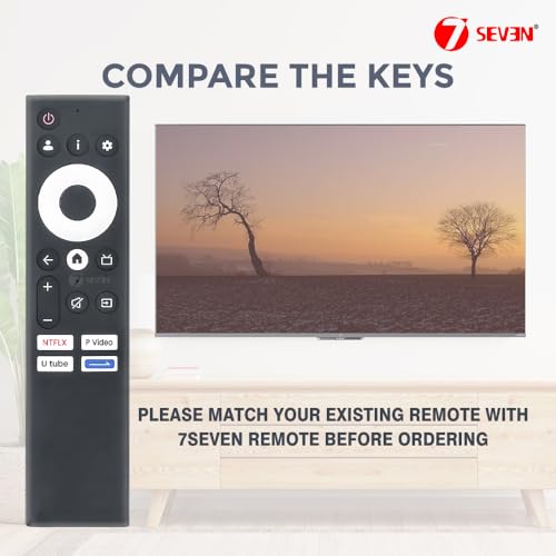 Image of 7SEVEN Compatible with Coocaa Google tv Remote Control Suitable for 32Z72 43Y72 55Y73 65Y73 Pro Models 4K LED QLED FHD UHD HDR Television Non-Voice Command - Match Keys Exactly with Existing Remote