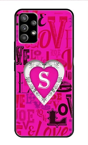 Image of Metal TPU Printed Back Cover for Samsung Galaxy M32 5G (Alphabet S -J1) 360 Degree Protection | Camera Protection -25092024(AR)