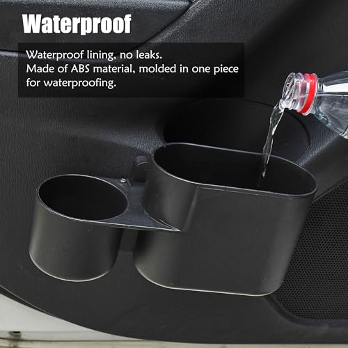 Image of Multifunctional Car Door Storage Box Mini Car Door Trash Can Cup Holder Insert Car Organizer Box Universal Car Interior Accessories, Beige