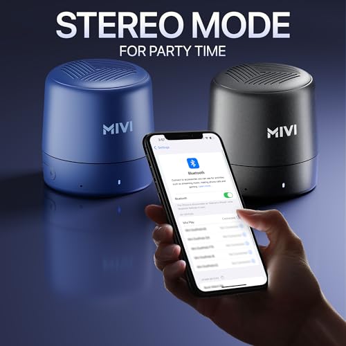 Mivi Play Bluetooth Speaker with 12 Hours Playtime. Wireless Speaker Made in India with Exceptional Sound Quality, Portable and Built in Mic-Black - Image 7
