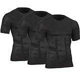 [XiXiV] 加圧シャツ メンズ 半袖 3枚組 加圧インナー コンプレッション 半袖 無縫製 男性 スポーツインナー トレーニング 通気防臭[UVカット + 吸汗速乾]