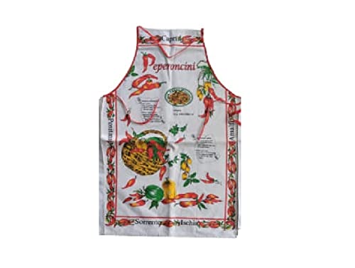 Tabliers de cuisine poivrons AMULET les 12 linges XL pour repas de famille