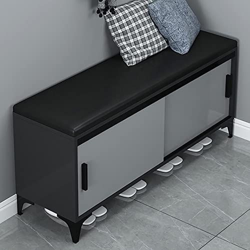 Étagère à chaussures à 2 niveaux avec coussin rembourré confortable - 2