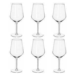 alpina Wine Glasses Red Wine – 6 Pieces Red Wine Glasses – Wine Glass 53cl – Wine Glass Set – Glass Set for Dinner – Wine Glasses – Clear Glass