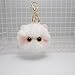 Glimbely 2 Pcs Black Cat Keychains Cute Pom Pom Keychain Plush Cat Bag Charms Car Key Accessories for Women (Black&White)