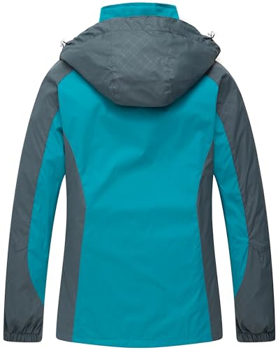 DCmount Regenjacke Damen Wasserdicht übergangsjacke damen Outdoor Wanderjacke softshelljacke für damen mit Kapuze