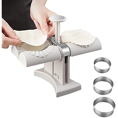 Automatic Dumpling Maker, Double Head Automatic Dumpling Maker, Ravioli Maker, Stainless Steel Kitchen Utensils, Kitchen Accessories, Ravioli Dumpling Maker Cover