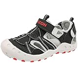 Material:Sandalias para niño tiene material EVA de protección ambiental de alta calidad para que los niños se sientan óptimamente transpirables, el velcro permite un fácil encendido / apagado y estabilidad.