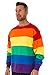 Beach Outfitters Unisex Rainbow Pride Crew Neck Sweatshirt, Rainbow, L