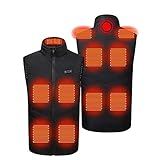 [Multifunción y ocasiones] Este chaleco negro de plumón se puede usar no solo como un elegante vestido de invierno, sino también como un abrigo cálido en el frío o como ropa de salud para promover la circulación sanguínea. Ideal para actividades de invierno al aire libre, caza, esquí, pesca, motocicleta. , bicicleta, camping, montañismo, asistencia al aire libre, oficina todos los días, etc.Un regalo perfecto para sus mayores, amantes, amigos y usted mismo. El mejor regalo de Acción de Gracias