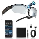VeftBltrem AI Lunettes intelligentes avec caméra, lunettes de sport avec caméra, mini caméra d'action, 1080p HD, petite caméra vidéo, lunettes d'enregistrement vidéo, prise en charge de la photo pour
