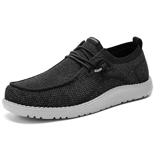 Image of 1TAZERO Men's Extra Wide Slip-On Shoes Loafers Orthopedic Diabetic Shoes for Swollen Feet Comfortable Walking with Arch Support for Plantar Fasciitis