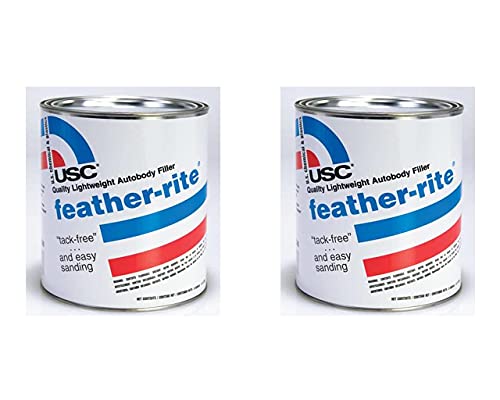 U.S. Chemical & Plastics Feather-Rite Lightweight Autobody Filler, Gallon (USC-21330) (2)