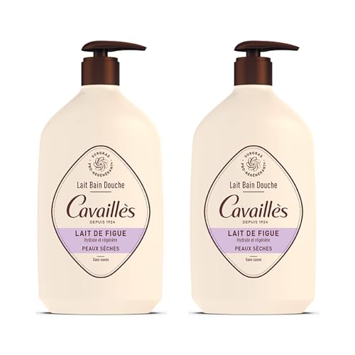 Gel Douche LAIT DE FIGUE | Hydrate & Protège | Sans Savon | Convient aux Peaux Sèches | Pour toute la Famille dès 1 an | 85% d'Origine Naturelle | Lot de 2x1L