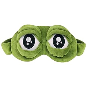Oogmasker slapen, slaapmasker oogmasker 3D oogklep, kikker oogmasker oogbedekking pluim schattig oogmasker