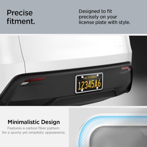 Image of Spigen 1 Pack Car License Plate Frame Holder Screws & Install Kit - White
