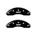 MGP Caliper Covers 20003FMGPBK Black Powder Coat Finish "MGP/MGP " Engraved Caliper Cover with Silver Characters, Set of 2