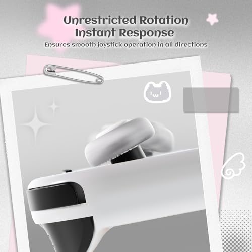 Image of GeekShare 4PCS Silicone Joystick Thumb Grip Caps, Transparent Joystick Cover Compatible with Switch /OLED /Switch Lite - Soap Bubble