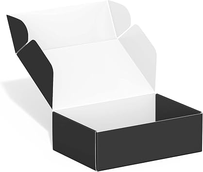 50 Pack TONESPAC 6"x4"x2" Black Small Shipping Boxes for Small Business