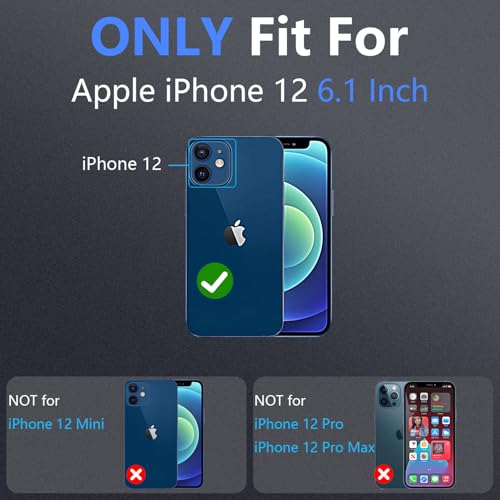 Coque iPhone 12 antichoc bleu foncé protection intégrale écran verre et objectif photo - 2