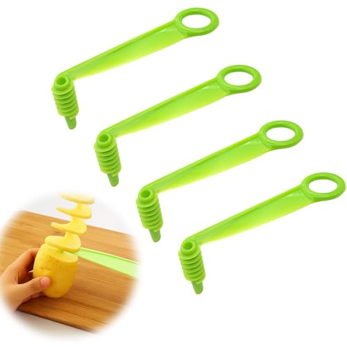 4pcs Coupe-Légumes en Spirale Multifonction，Coupe Légumes en Spirale Manuel,pour Carottes, Courgettes, Concombres, Pommes, Pommes de Terre