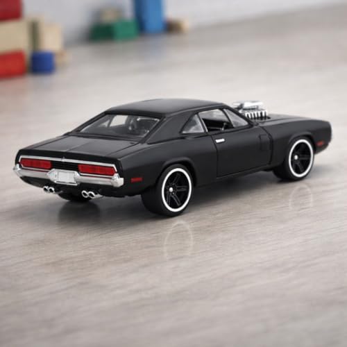 Image of Diecast Charger 1:64 Model Metal Car | Alloy Body Collectible Mini Car with Smooth Wheels | Realistic Display Model & Racing Toy for Kids, Adults & Collectors (Black)