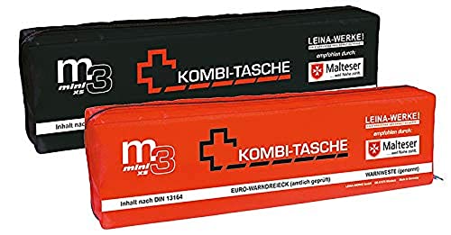 Leina-Werke 14044 Mini-Kombitasche M3 mit Klett, XS, Rot/Schwarz/Weiß