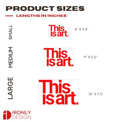 Image of Sticker for Glass & Mirrors| Minimal Vinyl Decal for Bedroom Bathroom & Cafe | Self-Adhesive Waterproof Quote Aesthetic Mirror Sticker | No Mirror Included (This is Art., Large, Transparent Red)